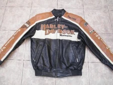 MENS HARLEY DAVIDSON PRESTIGE LEATHER JACKET SIZE MEDIUM