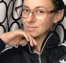 Luxottica Vintage Frames 1419 Made in Italy Greybrown RARE Vtg Glasses