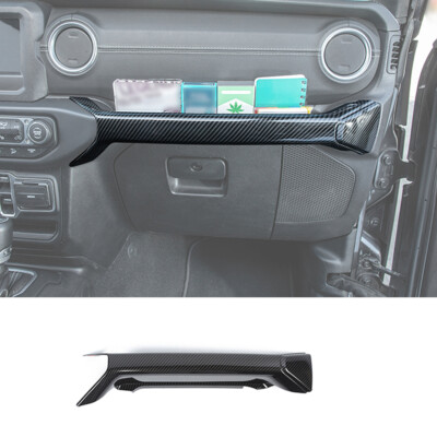 Carbon Co-Pilot Passenger Glove Box Handle Cover Trim for Wrangler JL JT 2018+