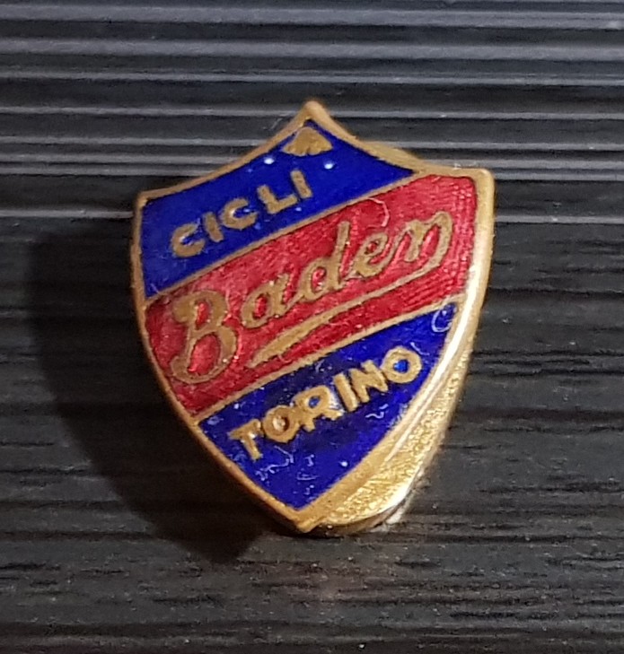 Badge Publicitaire Vintage Cicli Baden Torino - Fabriqué En Italie - Objet De Collection D'occasion