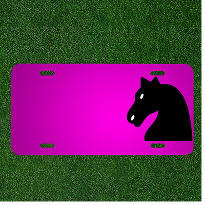 Custom Personalized Car License Plate With Add Names To Chess Knight Figure