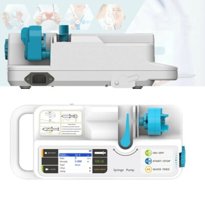 CONTEC Human Use Syringe Pump Infusion LCD Real-time Alarm Rechargable Battery