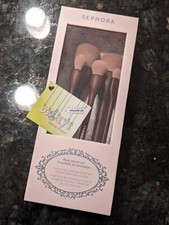 SEPHORA COLLECTION Juego de cepillos de rosas con infusión de rosas Juego de cepillos para ojos y rostros SELLADOS NUEVO EN CAJA