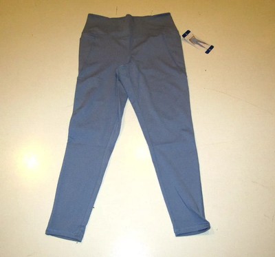NWT DANSKIN Womens Waterdrop Blue Active Performance Leggings Size Small