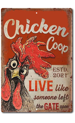 Chicken Coop Rules Chicken Eggs Rustic Farmhouse Kitchen Decor Country Wall
