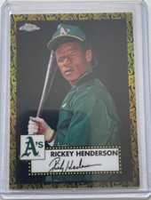 2021 Topps Chrome Platinum Rickey Henderson **70th Anniversary Black&Gold  /10**