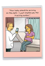 1 Big Baby Greeting Card (8.5" x 11") - Baby Tracking Number J6975BBG-US