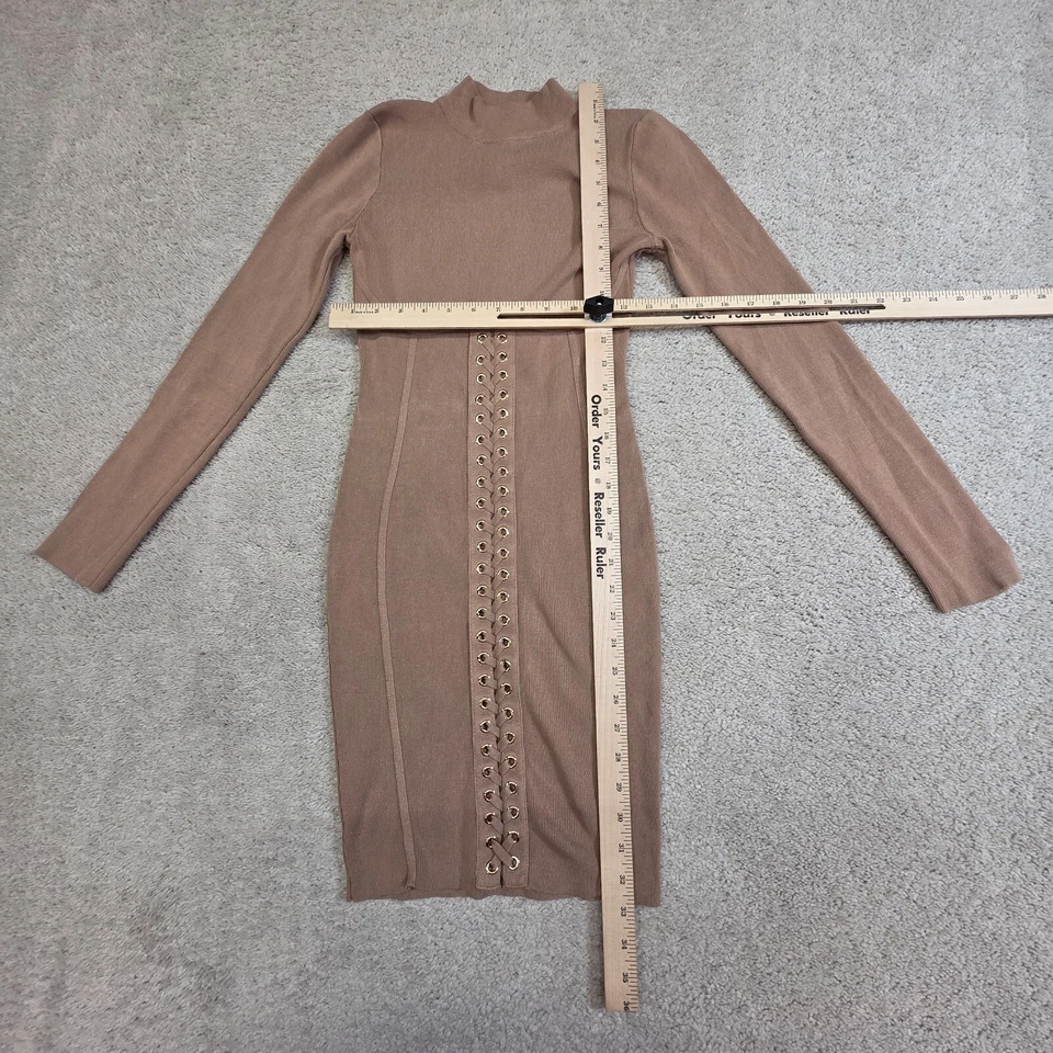 Lo último Miami Styles Acanalado LS Corsé Vestido Con Cordones Para Mujer S Mocha Baddie Indie Foto 3 de 4