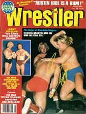 Greg The Hammer Valentine Signed The Wrestler 1980 Wrestling Magazine WWE NWA