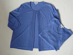 Women S Peter Hahn Twinsets Virgin Wool Blue Color Size 22 Bnwot Rrp 149 Ebay