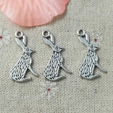 Free Ship 160 Pcs Tibetan Silver Rabbit Charms Pendant 26X14MM L-5213