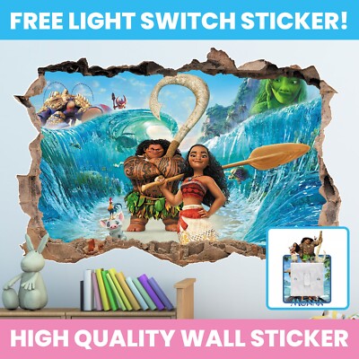 PERSONALISIERTE MOANA PRINZESSIN AUFKLEBER AUFKLEBER WANDDEKO SCHLAFZIMMER DEKO