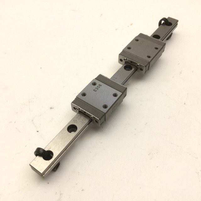 Bank of 2 IKO LWL7B Ball Bearing Carriages on 119mm Rail, Carriage