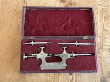Antique Watchmaker Tool - Metal - Case 27 X 12 X 3 Cm