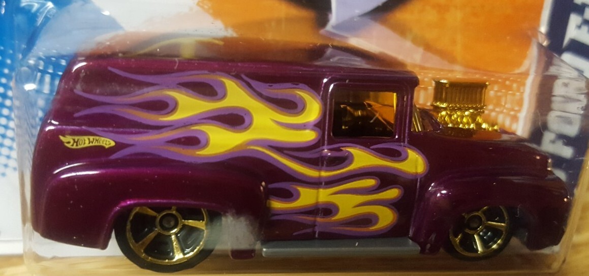 Hot Wheels '56 Ford F-100 Purple 1:64 Scale New 2011 Heat Fleet | eBay