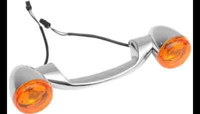 DS Rear Chrome Bullet Turn Signal Light Kit for Fat Boy 99-17