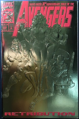 Embossed Comic Cover Avengers 366 Foil embossed Cover Marvel Comics Originale USA 1993 ...