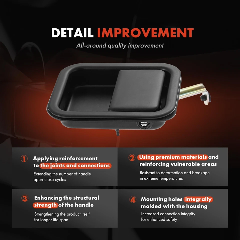 Front Right Metal Interior Door Handle for Sterling Truck L7501 LT9500 Bullet 45 - Image 3 of 4