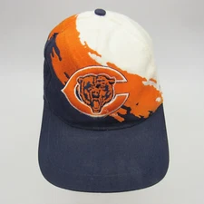 Chicago Bears Hat Cap Snap Back Splash Logo Athletic Football NFL 90s Vintage
