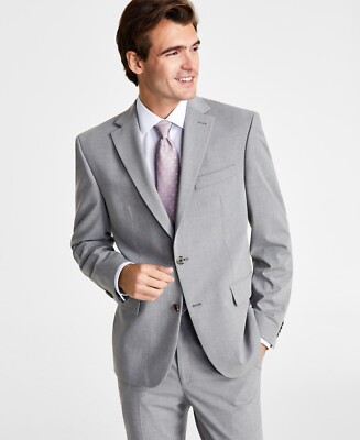 Ben Sherman Men's Skinny-Fit Suit Jacket, Grey/white Pinstripe
