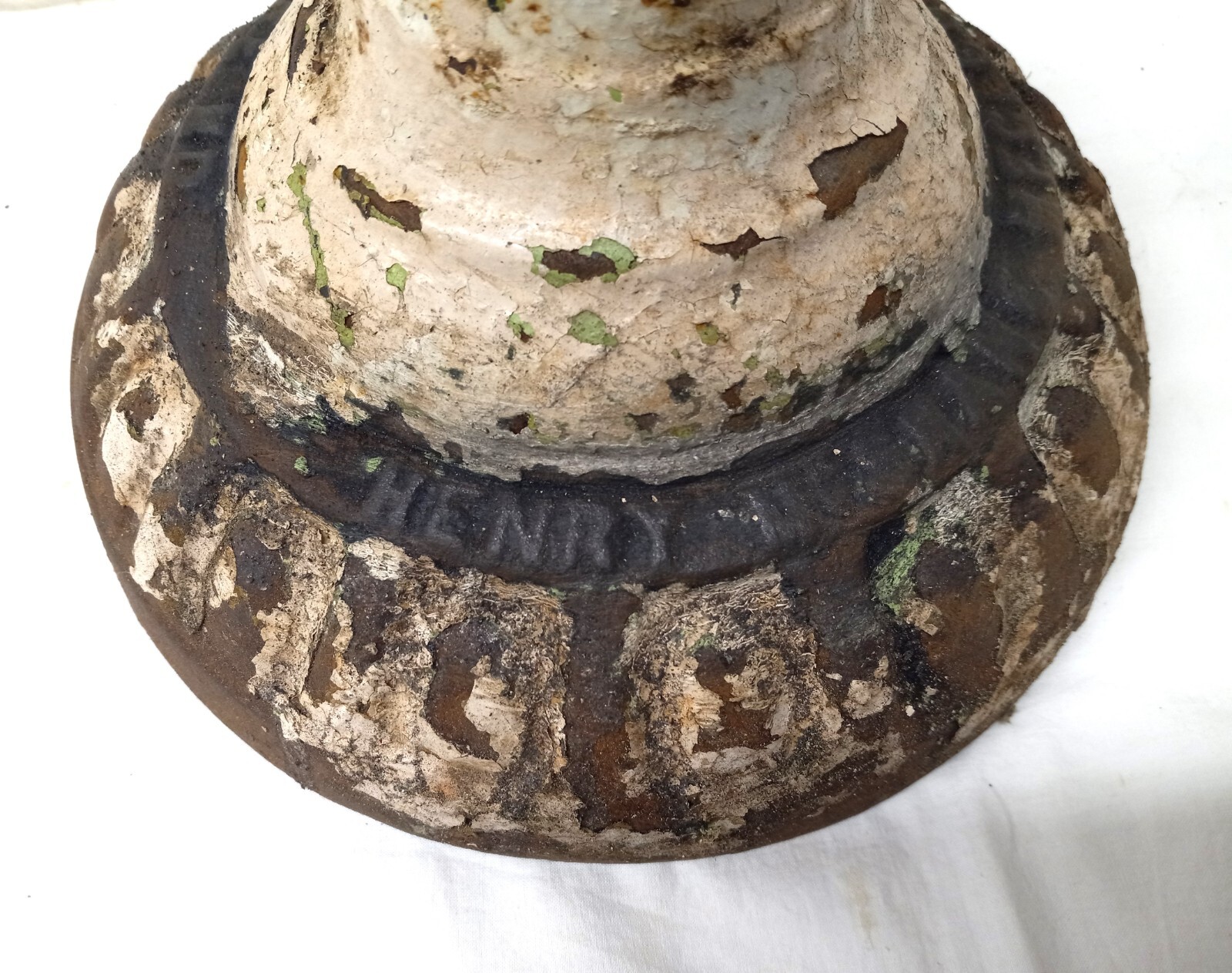 ANTIQUE HOT WATER HEATER STAND CAST IRON STEAMPUNK HENRY McSHANE MFG