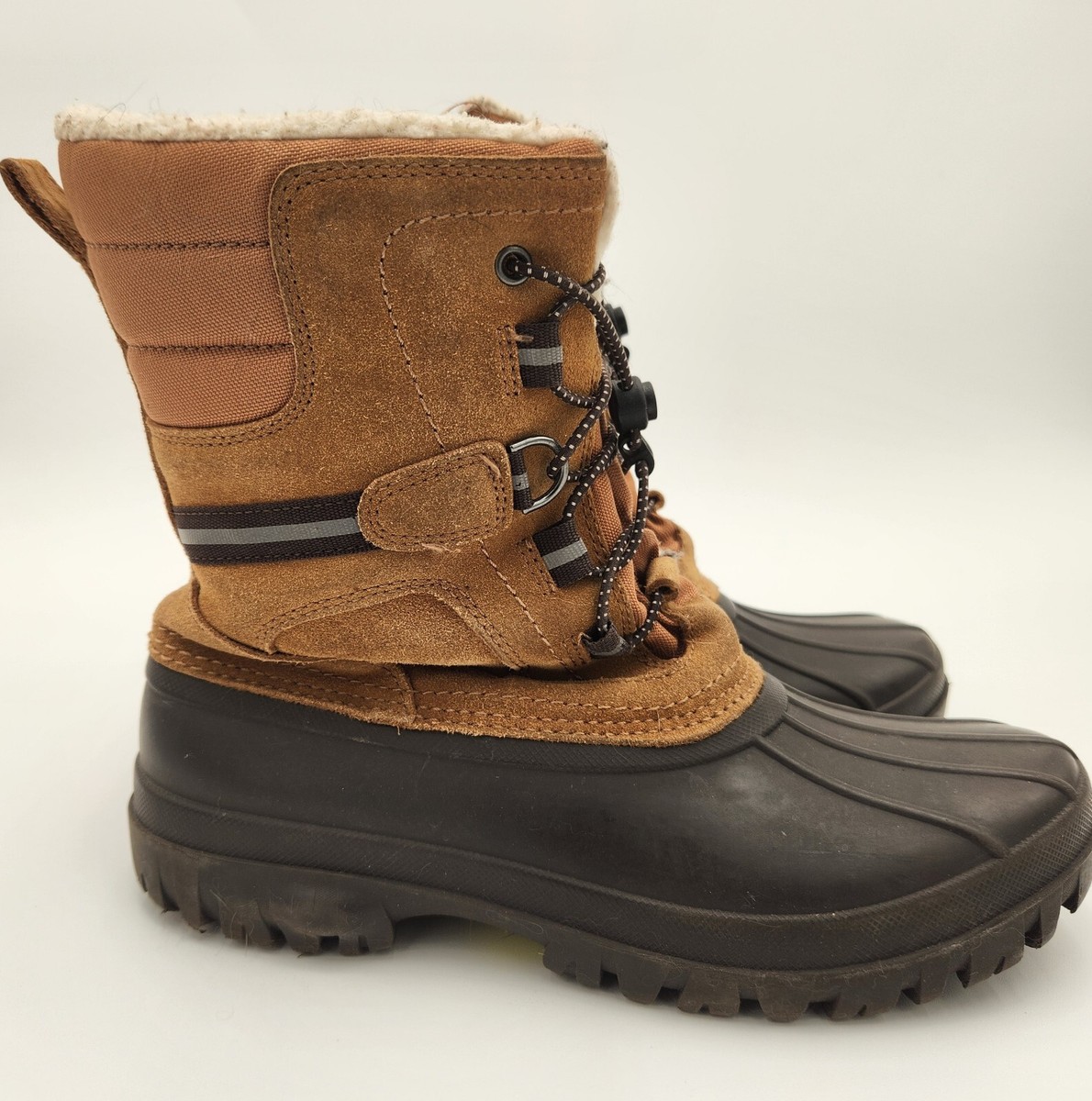 Lands’ End winter snow boots lace up fleece lined shoe men size 12 D Men main image 4