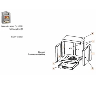 Ersatzteil WAMSLER für Kaminofen Saturn Typ 10862