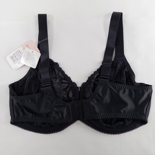 New Rosa Faia By Anita Lupina Bra 38F Black Underwire Side Support Unpadded - Picture 6 of 8