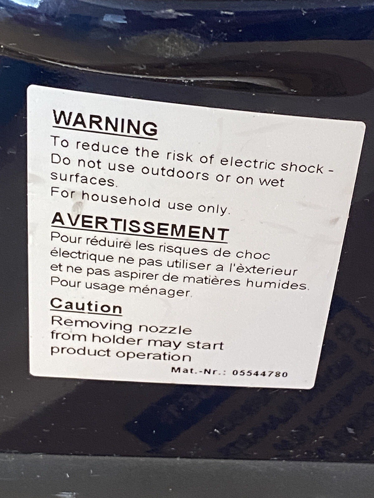 Miele Blue Moon Canister Only Vacuum Cleaner S658 Retractable Cord