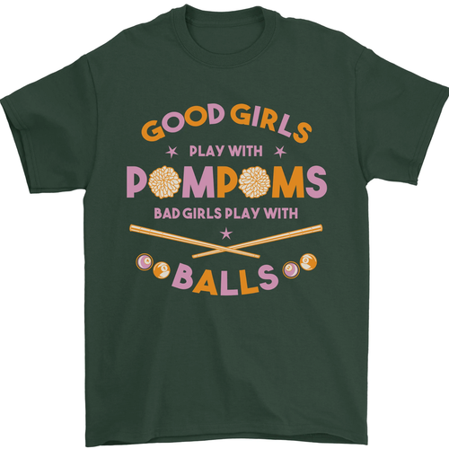 Bad Girls Play With Pool Balls 9-Ball Mens T-Shirt 100% Cotton - Picture 88 of 106