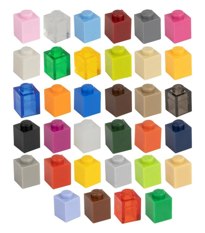 50 Klemmbausteine Bausteine 1x1 Noppen Kompatibel Basic Baustein Bricks Steine