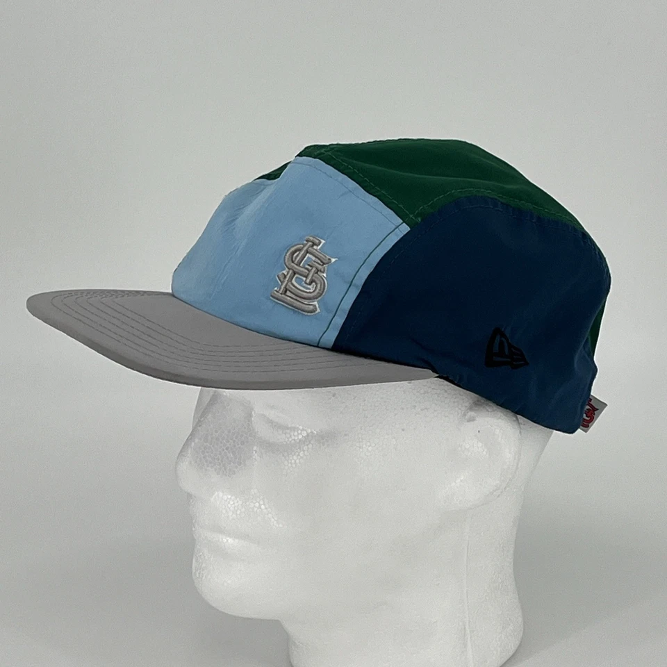 Cardinals 5-панельная шляпа - New Era цвет блока ремень назад бейсбольная кепка VGUC - Изображение 2 из 4