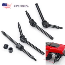 2x Carbon Steel Front Axle CVD Drive Shaft Extended +4mm For 1/24 RC AXIAL SCX24