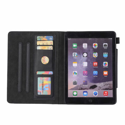 Folio Leather Credit Card Pocket Wallet Stand Smart Case Cover For Apple iPad - Picture 11 of 50