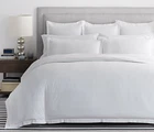 800 Thread Count BOUTIQUE STRIPE Pure 100% Egyptian Cotton Bedding White & Cream