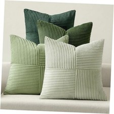 Summer Decorative Throw Pillow Covers 18x18 Inch 18" x 18" Pack of 4 Green