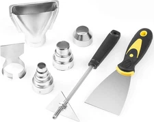 Heat Gun Nozzles Kit, SEEKONE Air Outlet Diameter 35mm 1.377inch, Stainless 