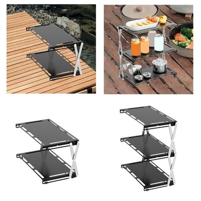 Camping Folding Storage Rack Desktop Cookware Hanging Rack für Angel Beach