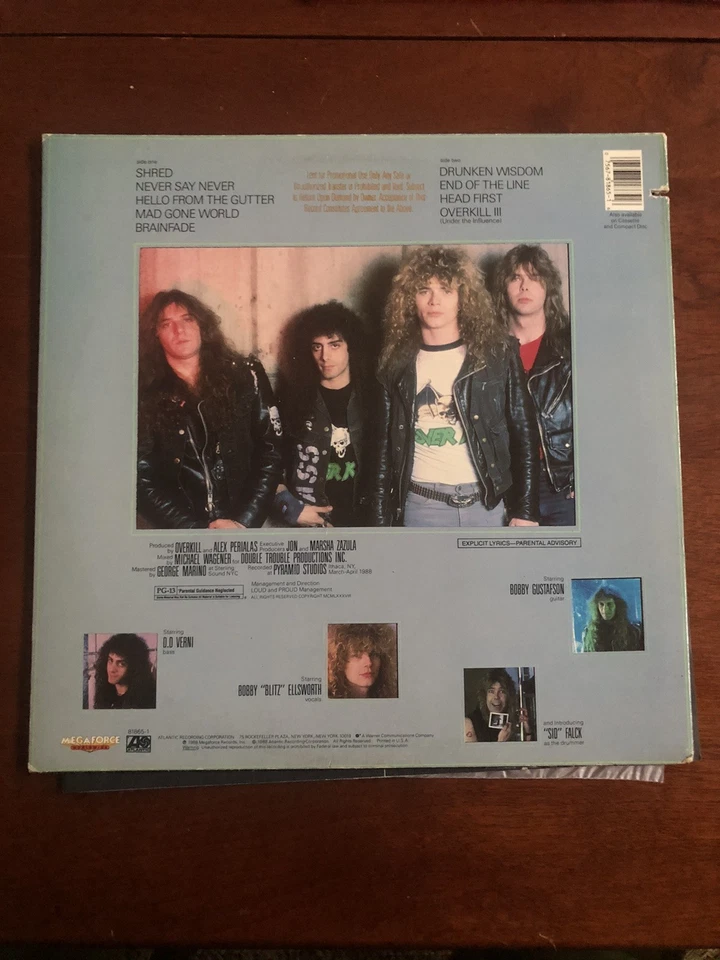 Overkill Under the Influence LP Original Vinyl Megaforce Headbangers Ball Metal - Image 2 of 4