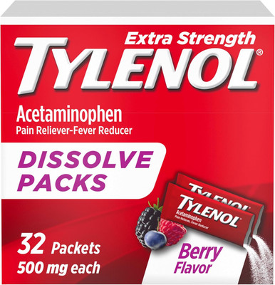 Extra Strength Dissolve Powder Packs, 500 Mg Acetaminophen Pain Reliever & Fever