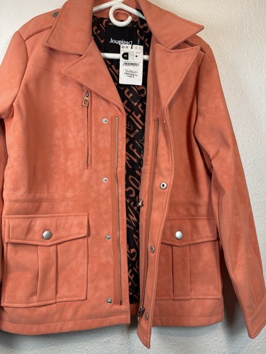 Cappotto giacca Desigual multitasche zip davanti vita stretta rosa salmone nuovo taglia M - Foto 14 di 24