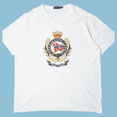Vintage Ralph Lauren Crest Logo T-Shirt - XL - Bild 1 von 2