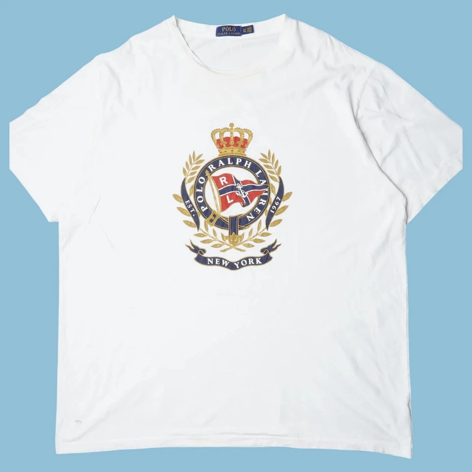 Vintage Ralph Lauren Crest Logo T-Shirt - XL - Bild 1 von 2