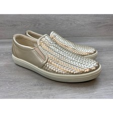 ECCO Soft 7 Womens Woven Slip On Sneakers Met...
