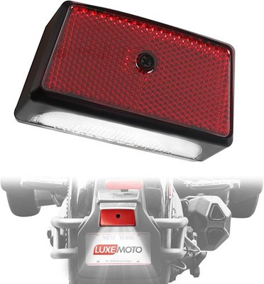 LUXEMOTO LED License Plate Light for Can-Am Spyder F3 All Models Red 