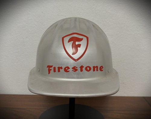 VINTAGE ALUMINUM HARD HAT - McDONALD T MINE SAFETY APPLIANCES MSA - FIRESTONE