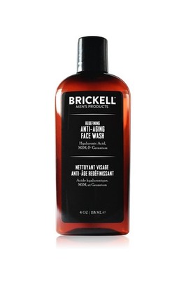 Brickell Men's Redefining Anti-Aging Face Wash For Men, Natural and Organic, Foa
