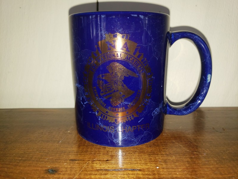 United States FBI National Academy Illinois Chapter Vintage Coffee Mug Blue/Gold