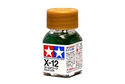 2x Tamiya Model Color Enamel Paint X-12 Gold Leaf Net 10ml 80012 CA457