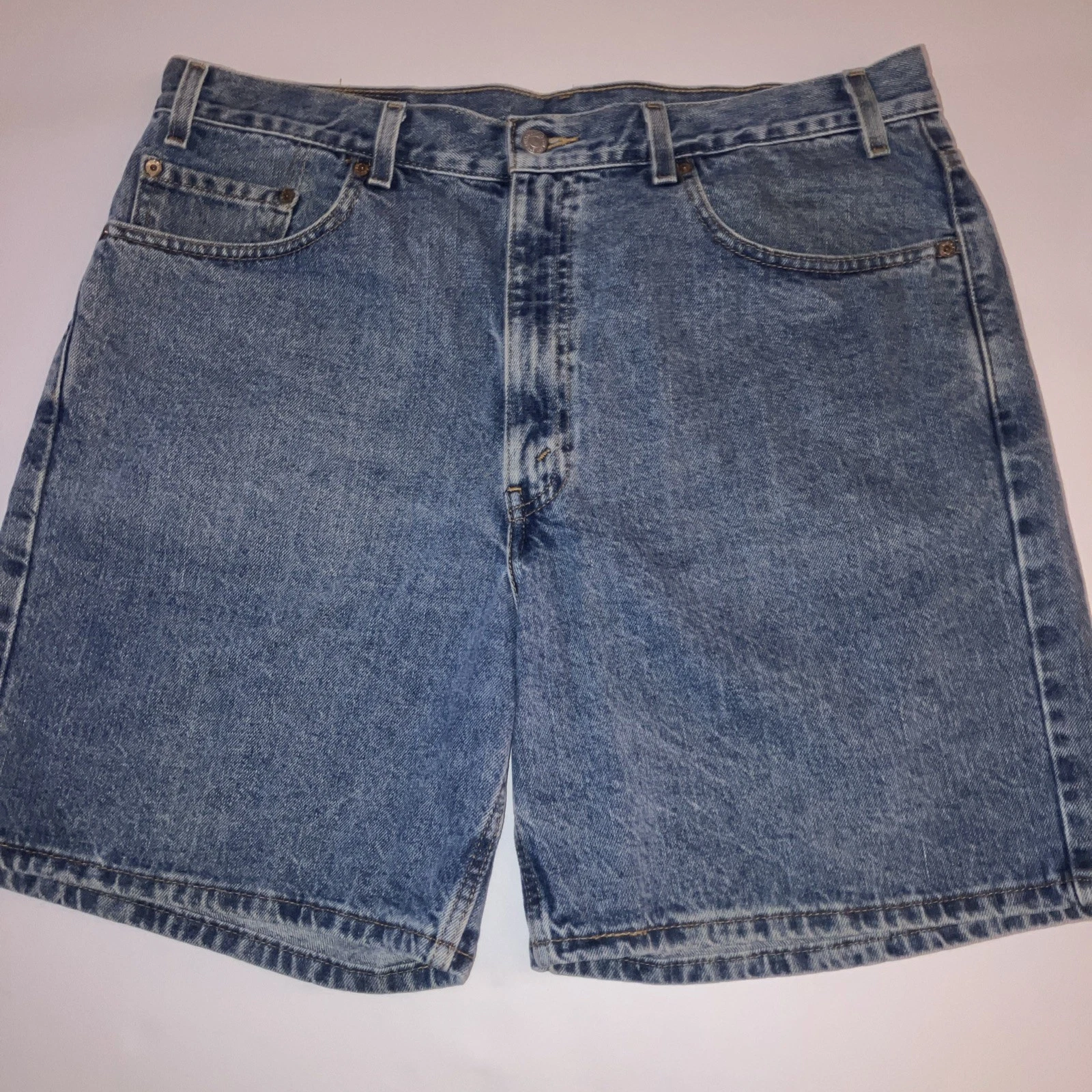 LEVIS 550 Denim Shorts Men 38x7in Relaxed Fit 100% Cotton Vintage 2001 Mexico